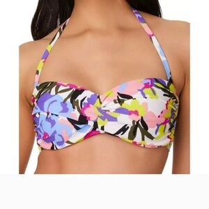Bar III Paradise Garden Bandeau Swim Top Brand New Size Medium